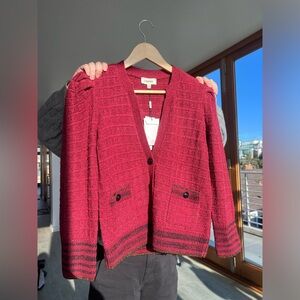 NEW- L'AGENCE Jenni Waffle Stitch Cardi